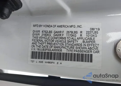 2020 Acura Tlx A-Spec/A-Spec W/Red Leather z USA, uszkodzony, nr VIN 19UUB3F63LA000938